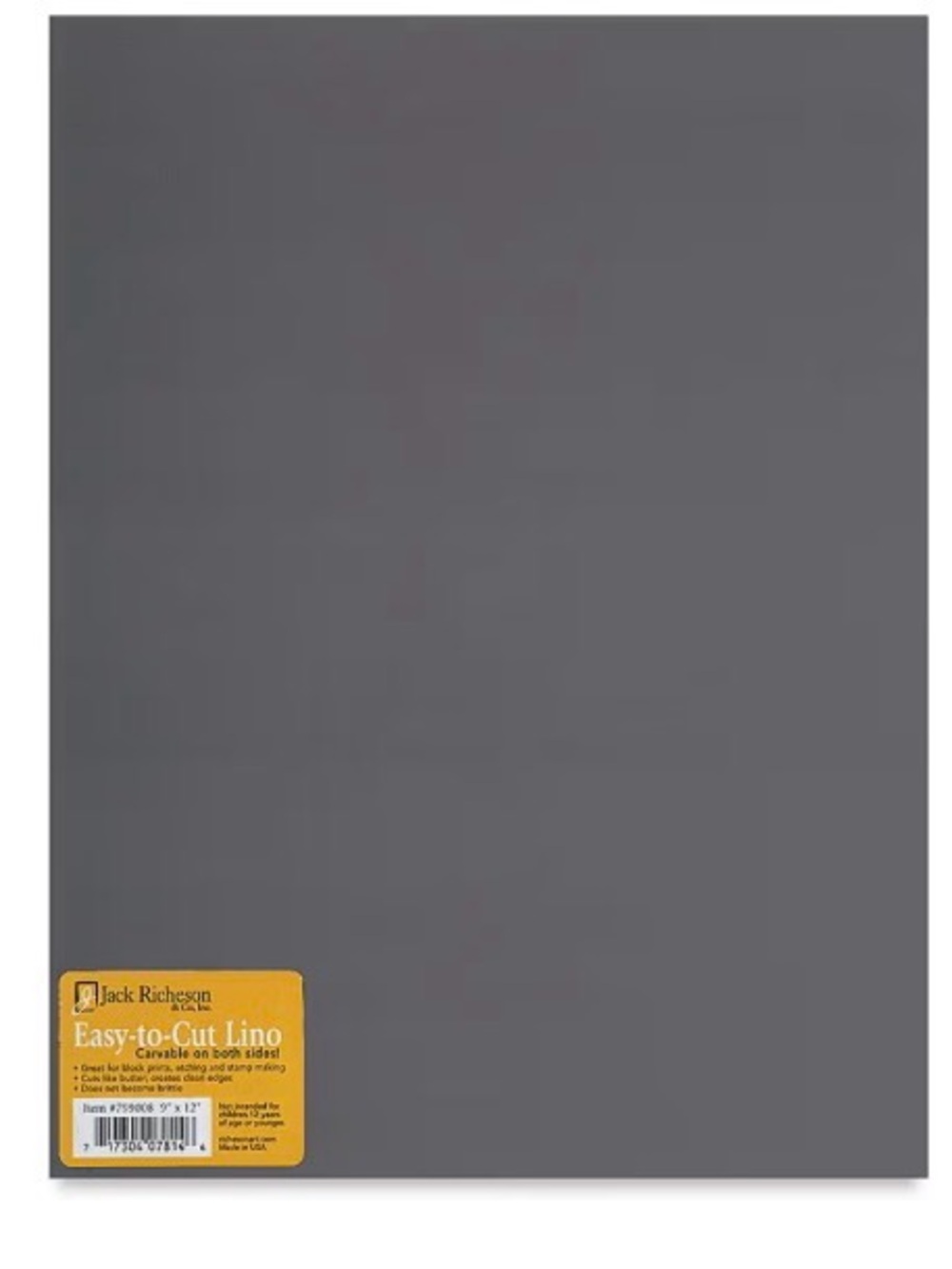 🔥5 FOR $25🔥 Jack Richeson Gray Easy-to-Cut Lino Printmaking Sheet, 9” x 12”